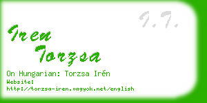 iren torzsa business card
